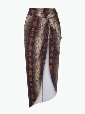 SKIMS *NWT RECYCLED SWIM SARONG SKIRT | COLOR: DESERT SNAKE PRINT | SIZE: XL